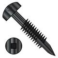 6-20X1 1/2 Square Pan #7Head Face Frame Screw Type17 Fine Thread Partial Thread Black Oxide (Pack Qty 6 000) BC-06F24DFQP17B