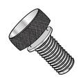 10-32X3/8 Knurled Thumb Screw with Washer Face Full Thread Aluminum (Pack Qty 100) BC-1106TKWAL