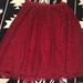 Anthropologie Skirts | Alya Cranberry Colored Lace Skirt Great For The Holidays And Christmas ! | Color: Red | Size: S