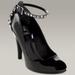 Burberry Shoes | Burberry Black Patent Leather Ankle Cuff Peep-Toe Studded Pumps Size 6 | Color: Black | Size: 6