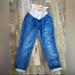 Jessica Simpson Jeans | Maternity Jessica Simpson Full Panel Mom Jeans Petite Large Stretch | Color: Blue | Size: 29m