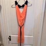 American Eagle Outfitters Dresses | American Eagle Outfitters Dress Size Small Peach/Salmony Color Navy Blue Trim | Color: Blue | Size: S