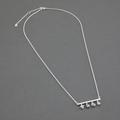 Lucky Brand Sterling Silver Bar Charm Necklace - Women's Ladies Accessories Jewelry Necklace Pendants