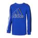 Adidas Shirts & Tops | Adidas Big Boys Crew Neck Long Sleeve Graphic T-Shirt Size Large (14/16) | Color: Black/Blue | Size: 14b