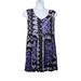 Free People Dresses | Free People Take Me To Thailand Sleeveless Purple Ikat Mini Dress Size M | Color: Black/Purple | Size: M