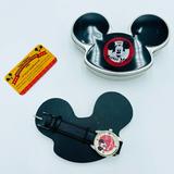 Disney Jewelry | Mickey Mouse Club Vintage Collectible Leather Strip Watch Members 55 | Color: Black/Silver | Size: Os