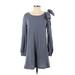 Everly Casual Dress - Sweater Dress: Gray Dresses - Women's Size Small