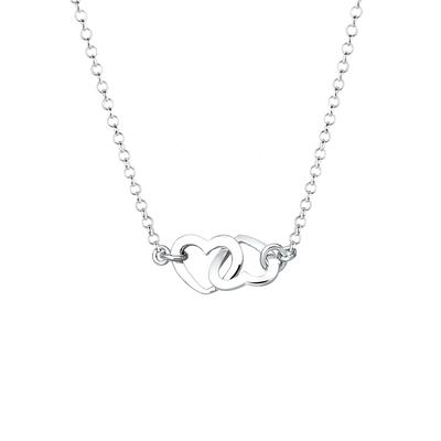 Elli - Herzen Liebe Verbunden 925 Sterling Silber Ketten 1 ct Damen