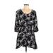 Mink Pink Casual Dress: Black Floral Motif Dresses - Women's Size Small