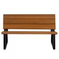 Banc extérieur moderne en bois FSC et métal noir