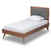 Laima Mid-Century Modern Twin Size Wood Platform Bed