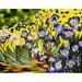 La Pastiche Vincent Van Gogh 'Irises' Hand Painted Felt Backed Wall Accent Tile