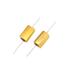 5W 80 Ohm Axial Gold Tone Heatsink Aluminum Clad Resistor 2Pcs - Gold Tone