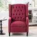 27" Wide Upholstered Manual Recliner, Wing Sofa Chair with Wood Legs