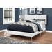Bed, Queen Size, Platform, Bedroom, Frame, Upholste Pu Leather Look, Metal Legs, Chrome, Contemporary, Modern