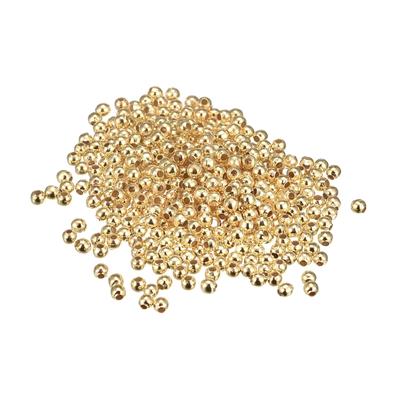 4000Pcs 2.4mm Round Spacer Bead Jewelry Making Spacer Loose Ball Bead, Champagne