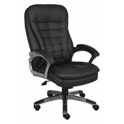 ZORO SELECT 452R18 Vinyl Executive Chair, 21 3/4-, Fixed