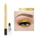 Yunaou 1Pcs Shimmer Eyeshadow Pencil Natural Long-Lasting Blue Purple Pearl White Metallic Charming Makeup Party Stage Cosmetics