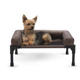 Pet Products Original Bolster Pet Cot Elevated Pet Bed, 17" L X 22" W, Chocolate, Small, Black