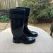 Burberry Shoes | Burberry Black Rubber Rain Boots Size 37. Nwot Cloth Top | Color: Black | Size: 7