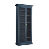 Casa Florentina Josephina Bookcase with Glass Doors - Saturated Slate Blue - Ballard Designs - Ballard Designs