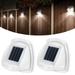 Ledander Solar Powered Step Lights 2 Pack Solar Deck Step Lights Outdoor Stair Lights Waterproof for Driveway Fence Patio Garden Pathway Cold White