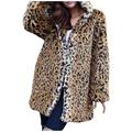 Women's Long Teddy Down Coat Winter Warm Puffy Jacket Fluffy Women's Coat Jackets Long Sleeve Casual Long Warm Faux Plush Coats Wool Coat Plus Size Women (Khaki, XXXL)