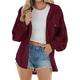 Womens Corduroy Jacket Winter Shirt Turtleneck Coat Casual Jackets Warm Jacket with Button Rose Jacket Women (Wine #1, L)