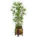 Nearly Natural 4.5ft. Bamboo Palm Artificial Tree in Decorative Planter