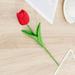 WANYNG ornament Tulip imitation 1pc White Flowers Artificial Silk Flowers Holiday Home Decorations Centerpieces Arrangement Wedding Bouquet Artificial flowers Red