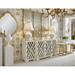 Chelsea House Hydrangea in Stand Sculpture Crystal in White/Yellow | 21 H x 12.5 W x 12.5 D in | Wayfair 383258