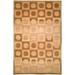 Brown/Orange Rectangle 5' x 7'6" Indoor Area Rug - Latitude Run® Geometric Hand-Knotted Wool Orange/Brown Area Rug Wool | Wayfair