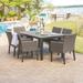 Kettler USA Bretange 6 - Person Outdoor Dining Set w/ 71" x 39" Table Plastic in Gray | Wayfair 102707-2100K1CC