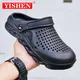 YISHEN-Sandales de jardin pour hommes chaussures de sport pantoufles d'extérieur et d'intérieur