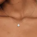 Collier avec pendentif en cristal goutte d'eau pour femmes mode coréenne or diamant géométrique