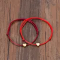 Bracelet à breloques en forme de coeur d'amour en acier inoxydable fait à la main pour hommes et