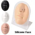 Modèle de visage en silicone avec tableau transparent pratique professionnelle outils de piercing