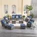 Lark Manor™ Wicker/rattan 7 - Person Seating Group w/ Cushions in Gray | 33.85 H x 72.83 W x 34.64 D in | Outdoor Furniture | Wayfair