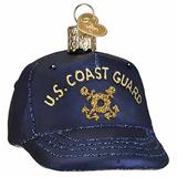 Old World Christmas Glass Blown Coast Guard Cap Ornament Solid Hanging Figurine Ornament Glass in Blue | 5 H x 5 W in | Wayfair 729343324009