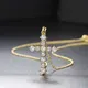 ZHOUYANG – collier en croix pour femmes Hip Pop pendentif glacé Zircon couleur or chaîne de cou