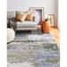 108 x 0.6 in Indoor Area Rug - Bashian Rugs Cascade Abstract Hand-Knotted Multilcolor Area Rug Viscose, Leather | 108 W x 0.6 D in | Wayfair