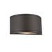 WAC Lighting Tube 1 - Bulb Outdoor Flush Mount Aluminum/Glass/Metal in Brown | 5.38 H x 10 W x 3.88 D in | Wayfair WS-W2610-BZ