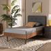 George Oliver Belniak Twin Tufted Platform Bed Wood & /Upholstered/Polyester in Gray/Brown | 58.1 H x 40.55 W x 79.8 D in | Wayfair