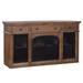 Henley - Wood and Black Metal Credenza With 3 Drawers and 4 Glass Doors