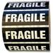 Black and White Fragile Sticker Label - 1 by 3 - 500 ct