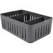 Simplify 3 Compartment Stackable Bin with Adjustable Dividers Drawer Organizer Storage Basket Good for Office Desk Supplies Dorm Bathroom Accessories Make Up Grey