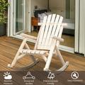 SalonMore Wooden Rocker Outdoor Wood Rocking Chair for Patio Garden Porch Balcony Original Color