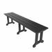 WestinTrends Malibu 65 Outdoor Dining Bench All Weather Resistant Poly Lumber Patio Garden Bench Trestle Long Bench for Both Outdoor and Indoor Gray