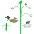 YANZ Bird Feeder Pole Premium Bird Feeder Stand Outside Bird Feeding Station Outdoors 72.8 Tall A Multi Feeder Hanging Kit Bird Bath for Wild Birds with Five-Prong Base