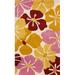 Yellow 36 x 1 in Indoor Area Rug - Abacasa Reedsville Floral Handmade Tufted Wool Pink/Gold Area Rug Wool | 36 W x 1 D in | Wayfair 1015